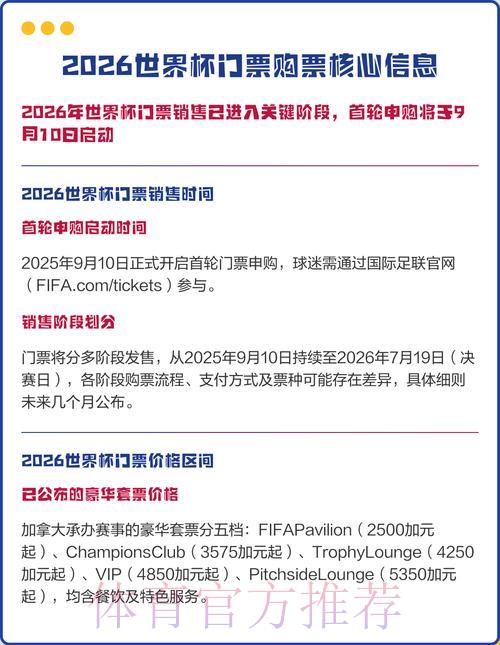 2026世界杯官方购票应用程序下载推荐 2026世界杯官方购票应用程序下载推荐